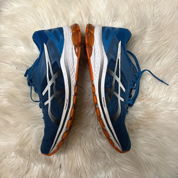 ASICS GT-1000 10 (2E WIDE blue and orange sneakers 10 w - Picture 5 of 8